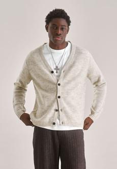 BATSA Lambs Wool Cardigan - Natural via KOMODO