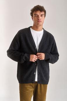 BATSA Lambs Wool Cardigan - Dark Charcoal via KOMODO