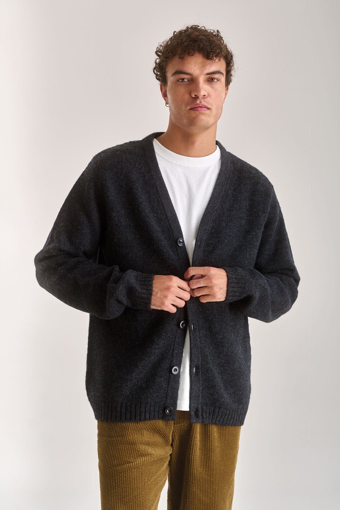 BATSA Lambs Wool Cardigan - Dark Charcoal from KOMODO