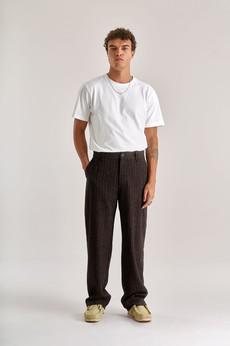 MAKULU Recycled Poly Wool Blend Trouser- Walnut via KOMODO