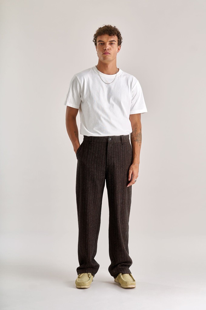 MAKULU Recycled Poly Wool Blend Trouser- Walnut from KOMODO