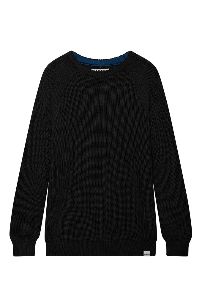 SERGIO - Mens Organic Cotton Jumper Black from KOMODO
