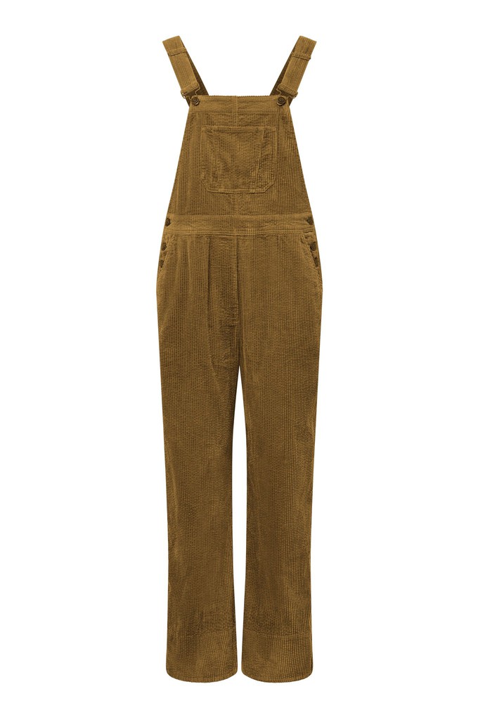 LENI Organic Cotton Cord Dungaree - Olive from KOMODO LENI Organic Cotton Cord Dungaree - Olive from KOMODO