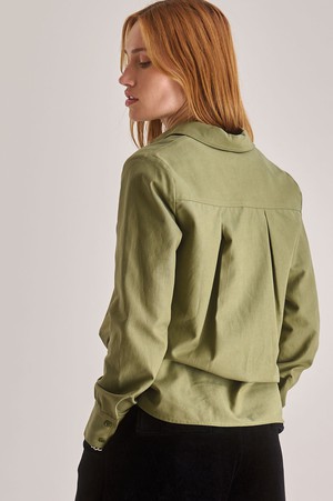 KENJI Cotton Tencel Shirt - Olive from KOMODO