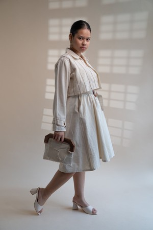 Dawning Trench Dress with Cropped Jacket from Lafaani