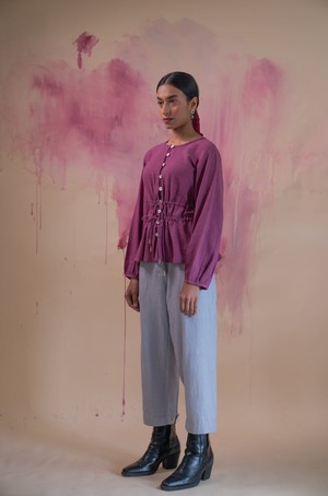 Phosphene Ruched Blouse from Lafaani