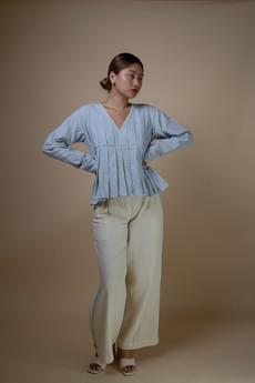 Meadows Pleated Blouse via Lafaani