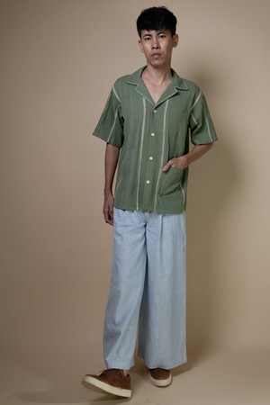 Meadows Cuban Collar Shirt from Lafaani