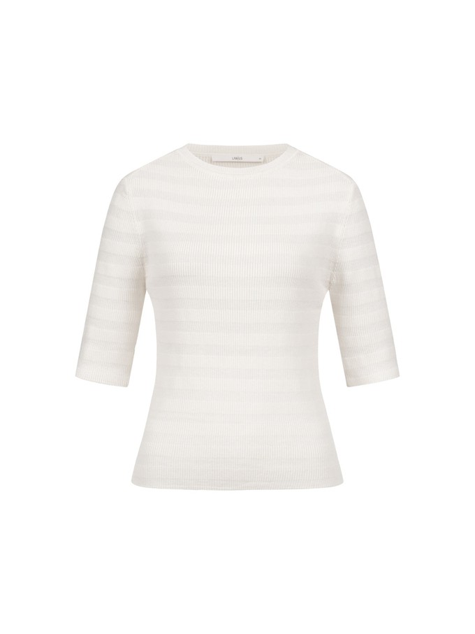 Ribbed half-sleeve sweater (GOTS) from LANIUS