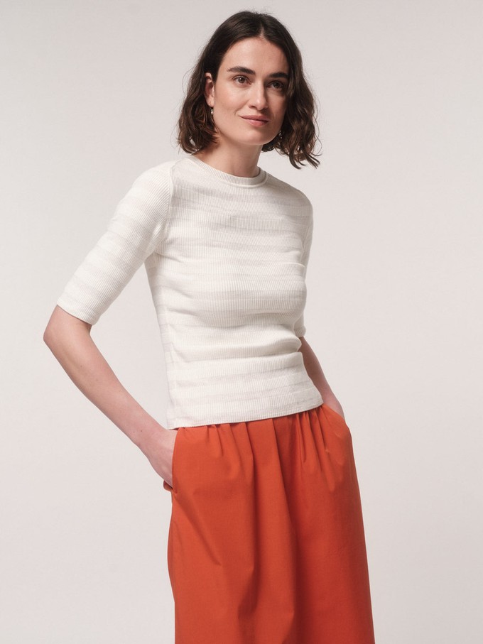 Ribbed half-sleeve sweater (GOTS) from LANIUS