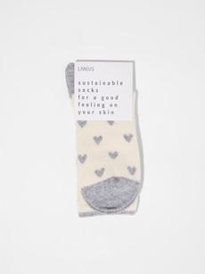 Socks with hearts (GOTS) via LANIUS