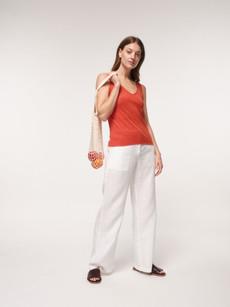 V-neck tank top via LANIUS