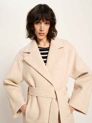 boiled wool coat with lapels (GOTS) from LANIUS