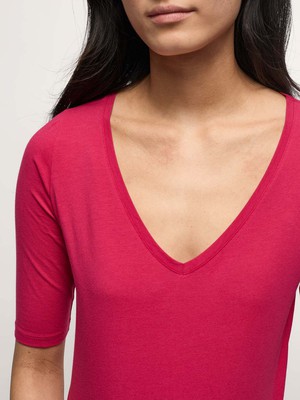 Half sleeve shirt V-neck (GOTS) from LANIUS
