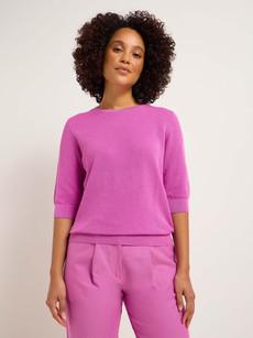 Structured half-sleeve sweater (GOTS) via LANIUS