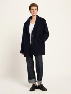 Boucle blazer coat (GOTS) via LANIUS