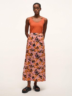 Maxi skirt with slit print Powerful Bloom from LANIUS