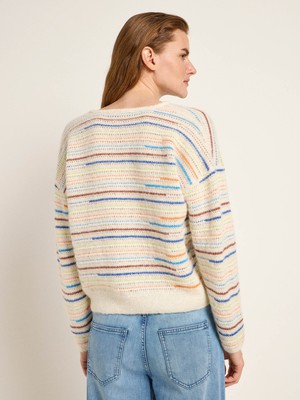 Striped V-neck sweater from LANIUS