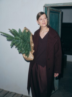 boiled wool coat with lapels (GOTS) from LANIUS