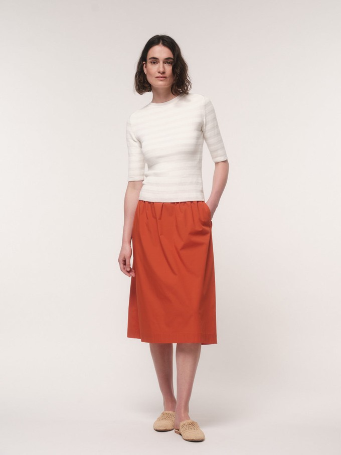 Ribbed half-sleeve sweater (GOTS) from LANIUS