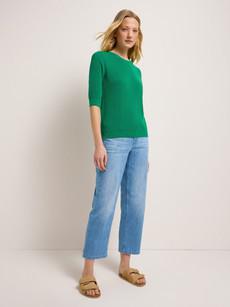 Structured half-sleeve sweater (GOTS) via LANIUS