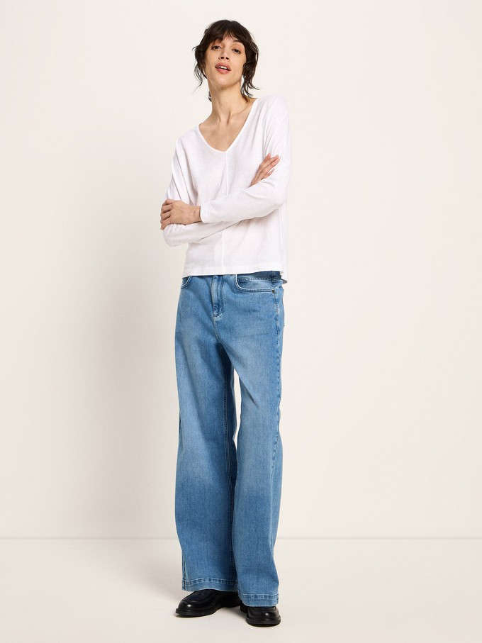 Shirt (GOTS) with V-neck from LANIUS