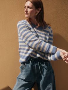 striped sweater made of alpaca wool via LANIUS