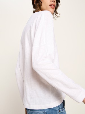 Shirt (GOTS) with V-neck from LANIUS