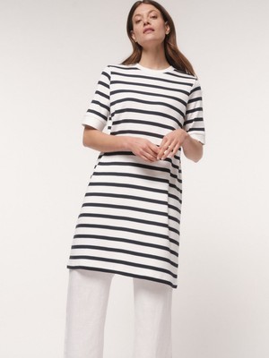 Striped dress with 3/4 sleeves (GOTS) from LANIUS