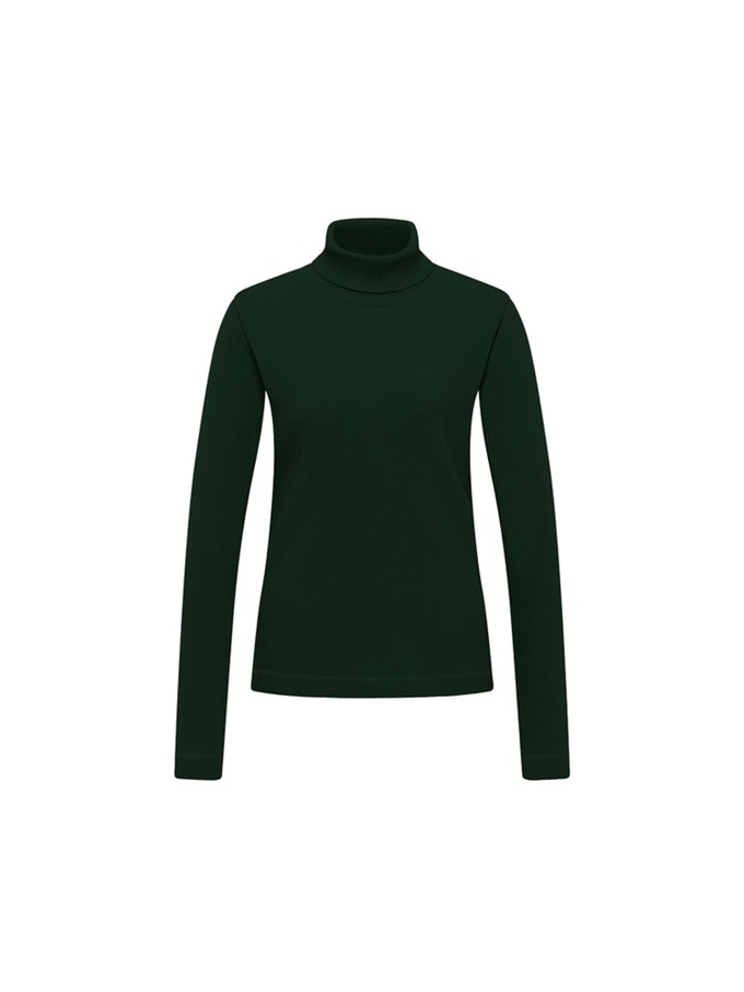 Turtleneck shirt in ribbed look (GOTS) from LANIUS