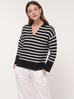 Polo collar sweater (GOTS) from LANIUS