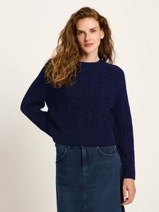 Cable-knit sweater (GOTS) via LANIUS