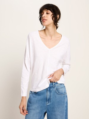 Shirt (GOTS) with V-neck from LANIUS