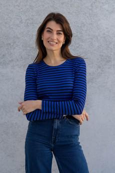 Striped Crew Neck T-shirt via Lavender Hill Clothing