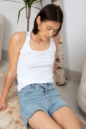 Organic Cotton Scoop Neck Tank Top from Lavender Hill Clothing