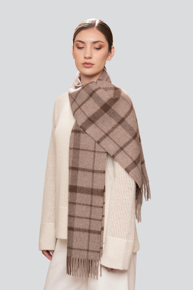 Alpaca Plaid Scarf from Lavender Hill Clothing