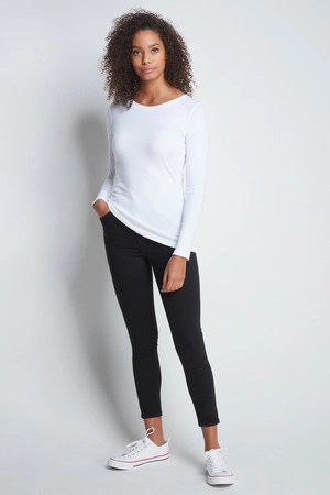 Long Sleeve Crew Neck Cotton Modal Blend T-shirt from Lavender Hill Clothing