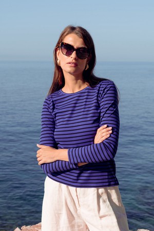 Striped Crew Neck T-shirt from Lavender Hill Clothing