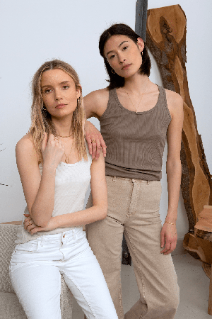 Organic Cotton Scoop Neck Tank Top from Lavender Hill Clothing