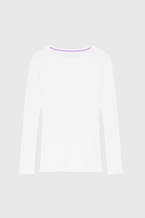 Long Sleeve Crew Neck Cotton Modal Blend T-shirt from Lavender Hill Clothing