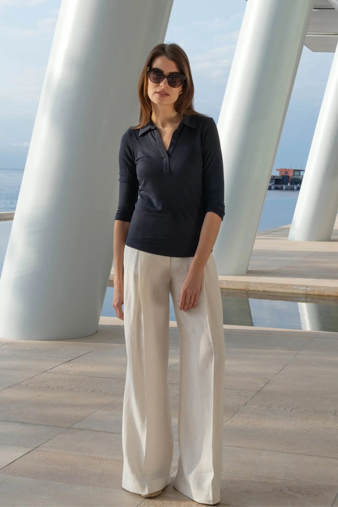 Collared Linen T-shirt from Lavender Hill Clothing