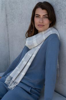 Alpaca Plaid Scarf via Lavender Hill Clothing