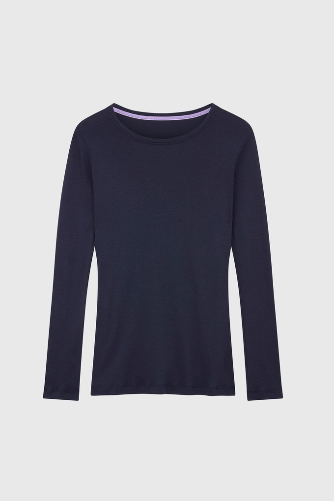 Long Sleeve Crew Neck Cotton Modal Blend T-shirt from Lavender Hill Clothing