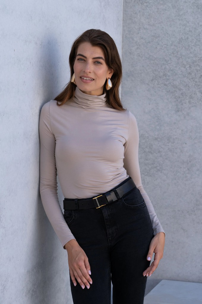 Roll Neck Micro Modal Top from Lavender Hill Clothing