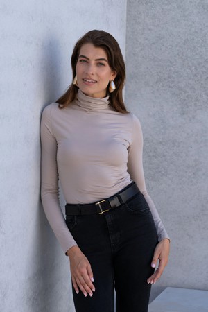 Roll Neck Micro Modal Top from Lavender Hill Clothing