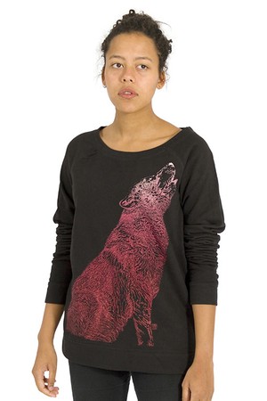 Howling Wolf Sweater - Wide Neck from Loenatix