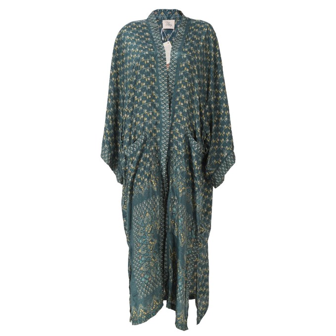 If Saris Could Talk Maxi Kimono- Season's Bloom from Loft & Daughter