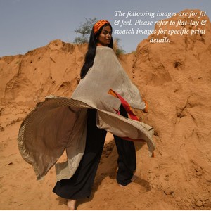 If Saris Could Talk Maxi Kimono- Paisley Flame from Loft & Daughter