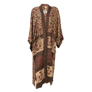 If Saris Could Talk Maxi Kimono- Dusk Dahlia from Loft & Daughter