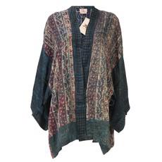 If Saris Could Talk Kimono- Indigo Overdye B via Loft & Daughter